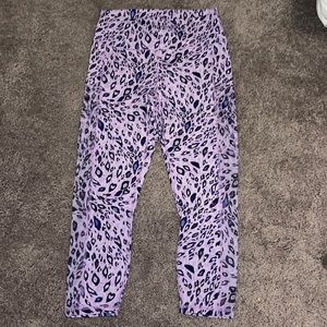 Fabletics purple cheetah leggings